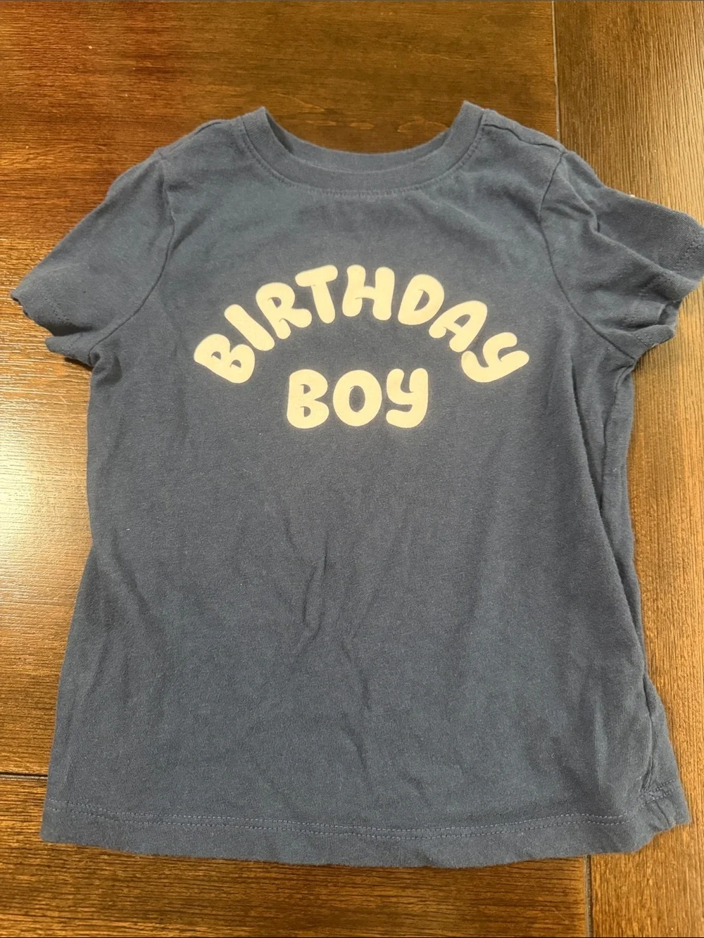 Old Navy Navy Blue 'Dad's Little Dude' & Dark Blue 'Birthday Boy' Kids Tees